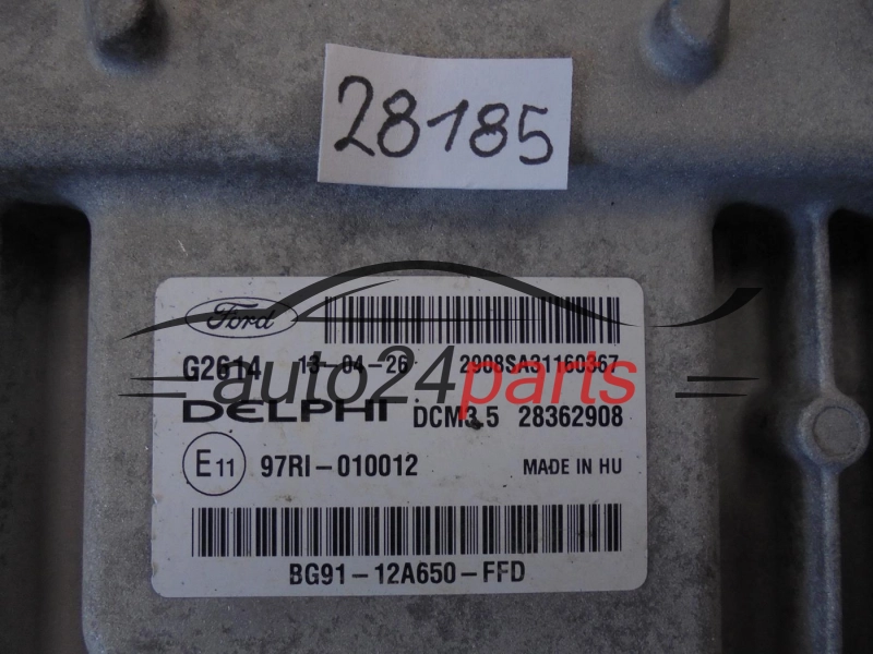 KOMPUTER STEROWNIK SILNIKA FORD S-MAX 2.0 TDCI 28362908, BG91-12A650-FFD, BG9112A650FFD