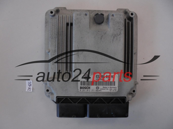 KOMPUTER STEROWNIK SILNIKA VW VOLKSWAGEN TOURAN 2.0 TDI 03G 906 016 HK, 03G906016HK, BOSCH 0 281 012 251, 0281012251, DIESEL EDC16U1 7000, 1039S07795