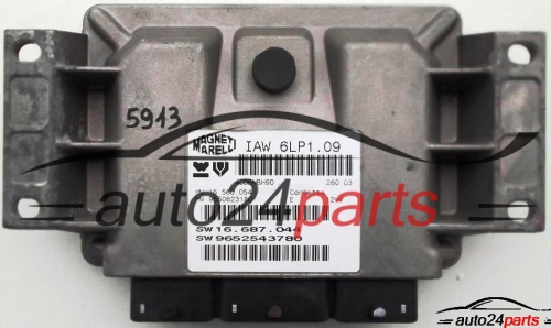 MOTORSTEUERGERÄT ECU STEUERGERAT CITROEN PEUGEOT 2.0 IAW 6LP1.09, IAW6LP109, SW 16. 687.044, 16687044, SW 9652543780, HW 9650623180 