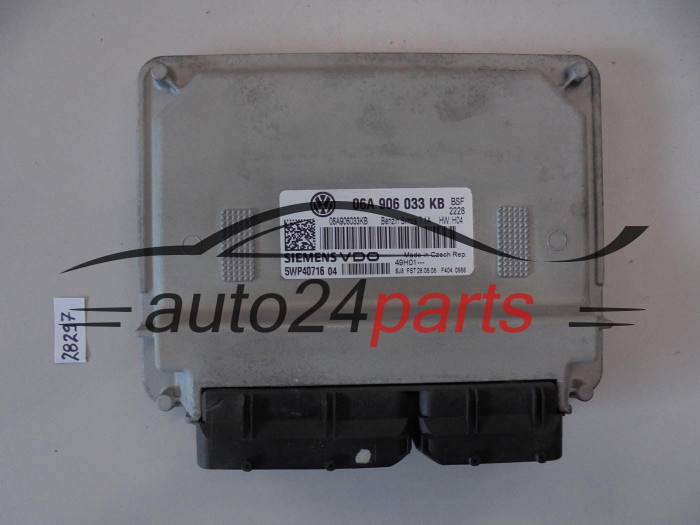 KOMPUTER STEROWNIK SILNIKA SKODA OCTAVIA 1.6 06A906033KB, 06A 906 033 KB, SIEMENS 5WP40716 BENZIN SIMOS 7.1A BSF 2228