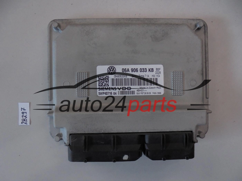 Sterownik silnika SKODA OCTAVIA 1.6 06A906033KB SIEMENS 5WP40716 BENZIN SIMOS 7.1A BSF - 28297