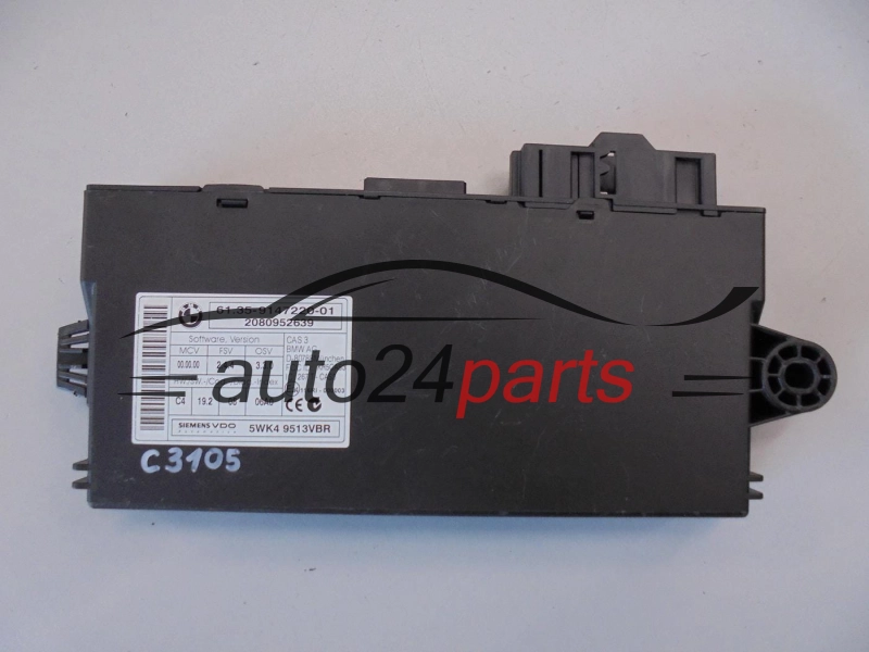 STEROWNIK CENTRALKA CAS 3 BMW 6135914722001, 61.35-9147220-01, 61.35 - 9147220 - 01, SIEMENS VDO 5WK4 9513VBR, 5WK49513VBR