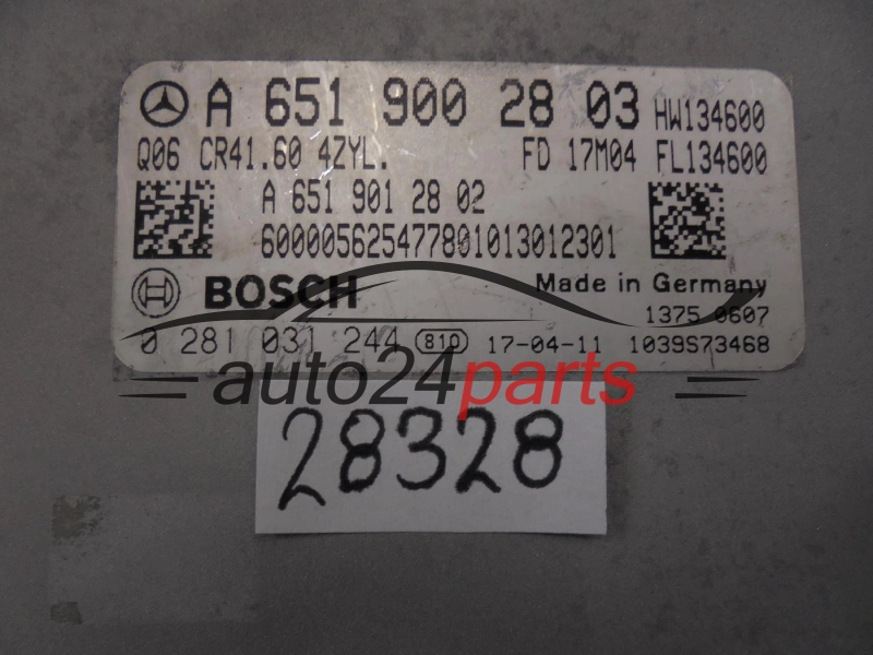 KOMPUTER STEROWNIK SILNIKA MERCEDES BENZ 0281031244 A6519002803