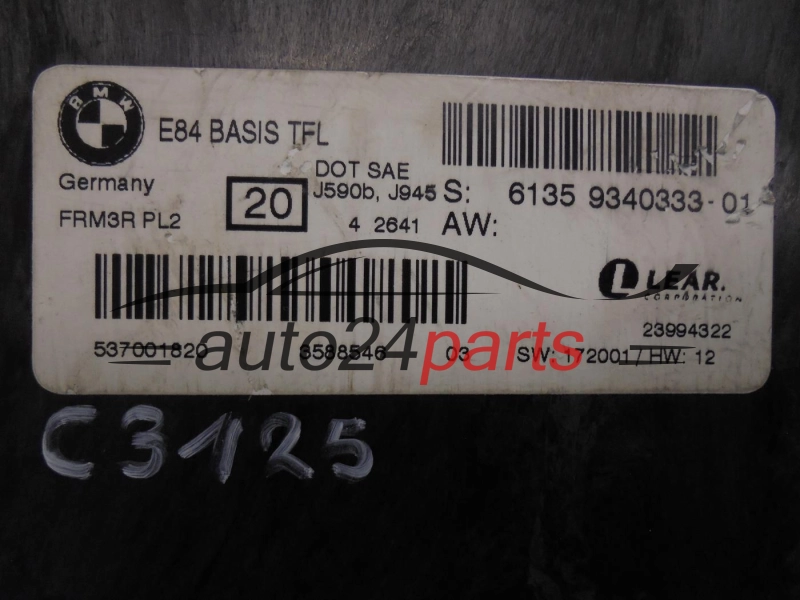 CENTRALKA MODUL BMW 61359340333 - 01