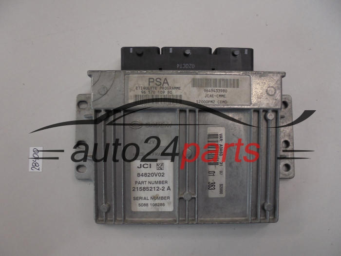 KOMPUTER STEROWNIK SILNIKA CITROEN PEUGEOT 21585212-2A 215852122A 9649433980 9657010980