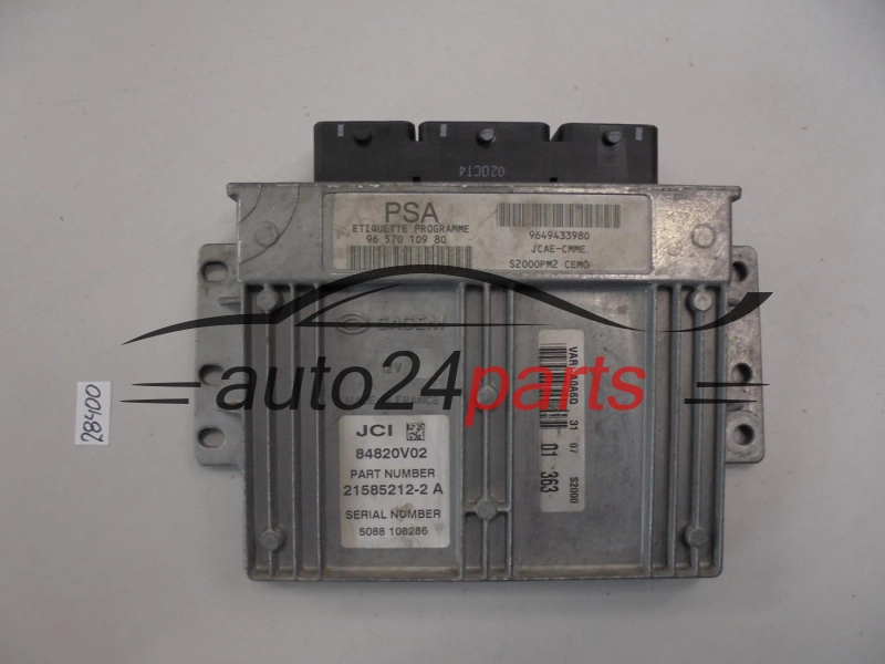 KOMPUTER STEROWNIK SILNIKA CITROEN PEUGEOT 21585212-2A 215852122A 9649433980 9657010980