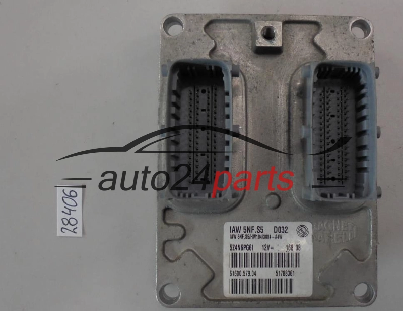 KOMPUTER STEROWNIK SILNIKA FIAT PANDA 1.2 MAGNETI MARELLI IAW 5NF.S5, IAW5NFS5, 51788361, 61600.579.04, 6160057904