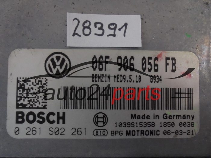VOLKSWAGEN 0261S02261 06F906056FB MED9.5.10