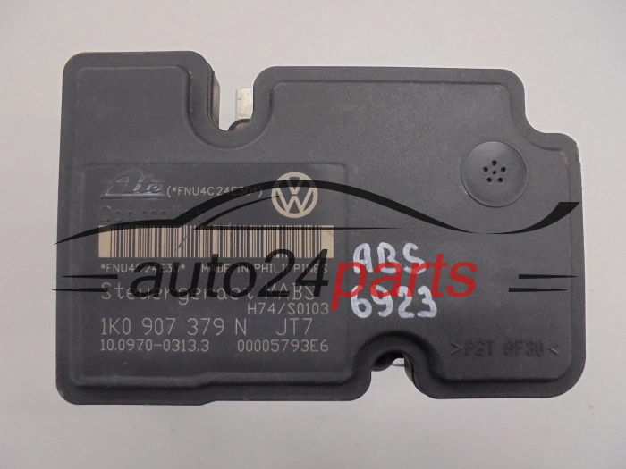 Pompe ABS et calculateur VOLKSWAGEN AUDI SEAT SKODA 1K0 614 117 F, 1K0614117F, ATE 10.0207-0034.4, 10020700344, 1K0 907 379 N, 1K0907379N, 10.0970-0313.3, 10097003133