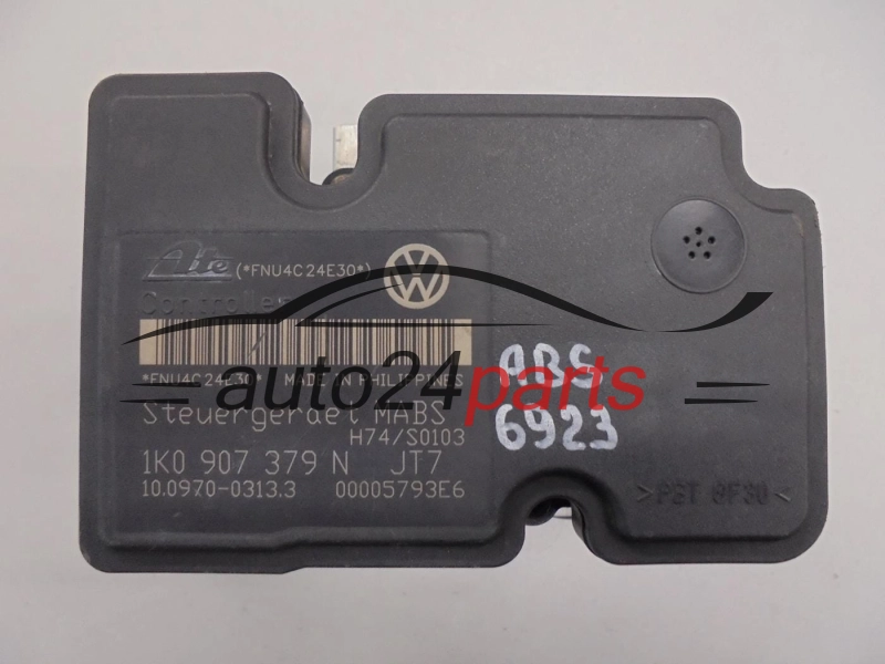 ABS POMPA I STEROWNIK VOLKSWAGEN AUDI SEAT SKODA 1K0 614 117 F, 1K0614117F, ATE 10.0207-0034.4, 10020700344, 1K0 907 379 N, 1K0907379N, 10.0970-0313.3, 10097003133
