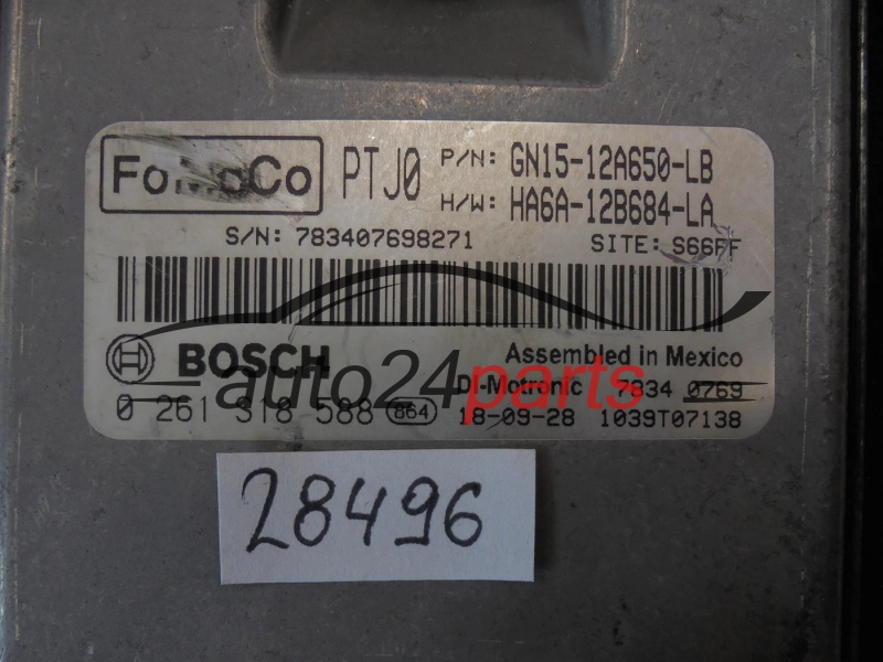 KOMPUTER STEROWNIK SILNIKA FORD 0261S18588 GN15-12A650-LB GN1512A650LB