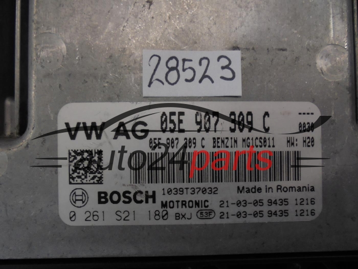 KOMPUTER STEROWNIK SILNIKA VOLKSWAGEN AUDI 0261S21180 05E907309C