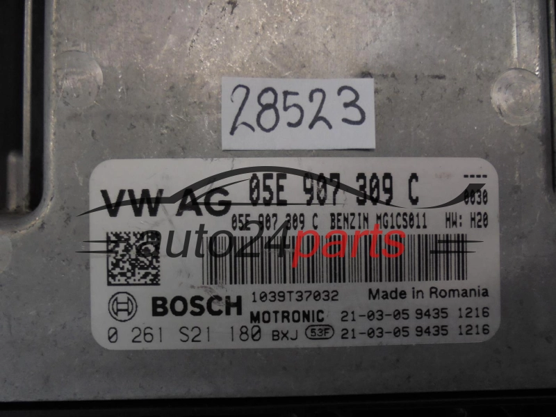 Sterownik silnika VOLKSWAGEN AUDI 0261S21180 05E907309C - 28523