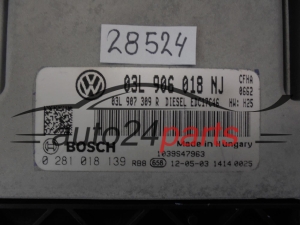 KOMPUTER STEROWNIK SILNIKA VW VOLKSWAGEN BOSCH 0 281 018 139, 0281018139, 03L 906 018 NJ, 03L906018NJ, EDC17C46