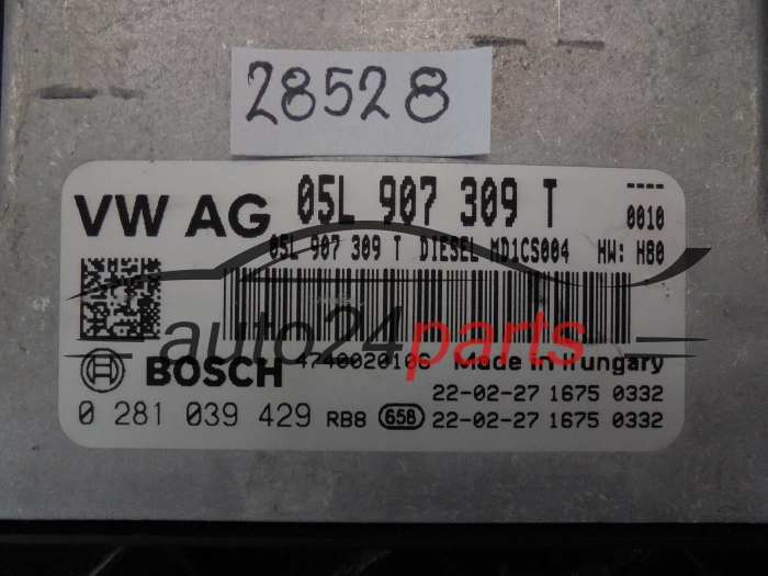 KOMPUTER STEROWNIK SILNIKA VOLKSWAGEN AUDI SKODA 0281039429 05L907309T