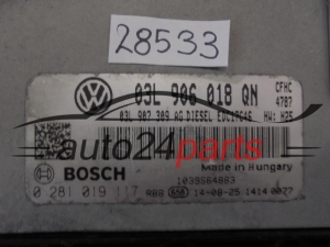 Sterownik silnika SKODA 0281019117 03L906018QN EDC17C46 - 28533 31785