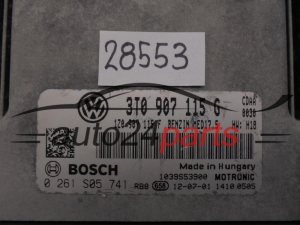 KOMPUTER STEROWNIK SILNIKA SKODA SUPERB 1.8 T BOSCH 0 261 S05 741, 0261S05741, 3T0 907 115 G, 3T0907115G