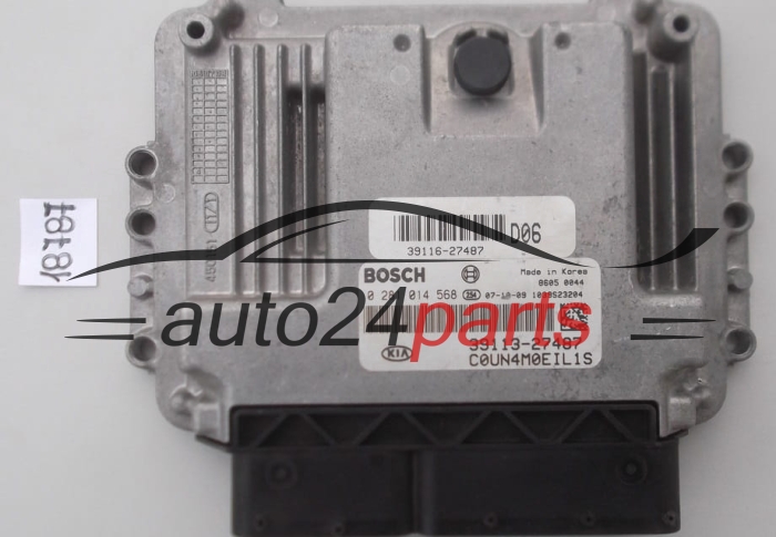 KOMPUTER STEROWNIK SILNIKA KIA CARENS 2.0 CRDI BOSCH 0 281 014 568, 0281014568, 39113-27487, 3911327487
