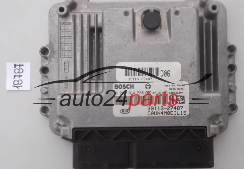 KOMPUTER STEROWNIK SILNIKA KIA CARENS 2.0 CRDI BOSCH 0 281 014 568, 0281014568, 39113-27487, 3911327487