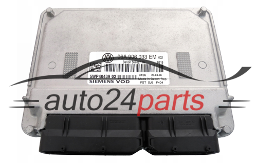 VOLKSWAGEN GOLF 1.6 06A 906 033 EM, 06A906033EM, SIEMENS VDO 5WP40439 02, BENZIN SIMOS 7.1A 8715