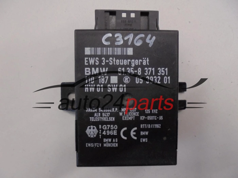 KOMPUTER STEROWNIK SILNIKA EWS BMW E38 61.35-8 371 351, 61358371351, 05 3932 01, 05393201