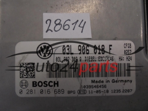 Sterownik silnika VOLKSWAGEN 0281016689 03L906018F EDC17C46 - 28614
