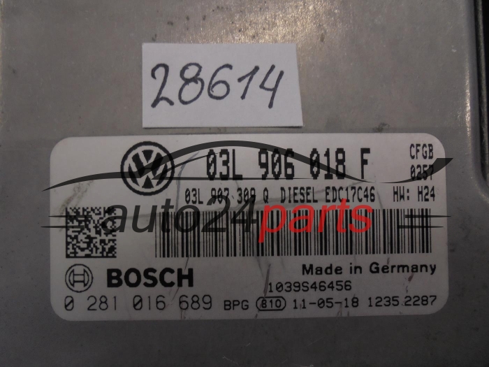 KOMPUTER STEROWNIK SILNIKA VOLKSWAGEN 0281016689 03L906018F