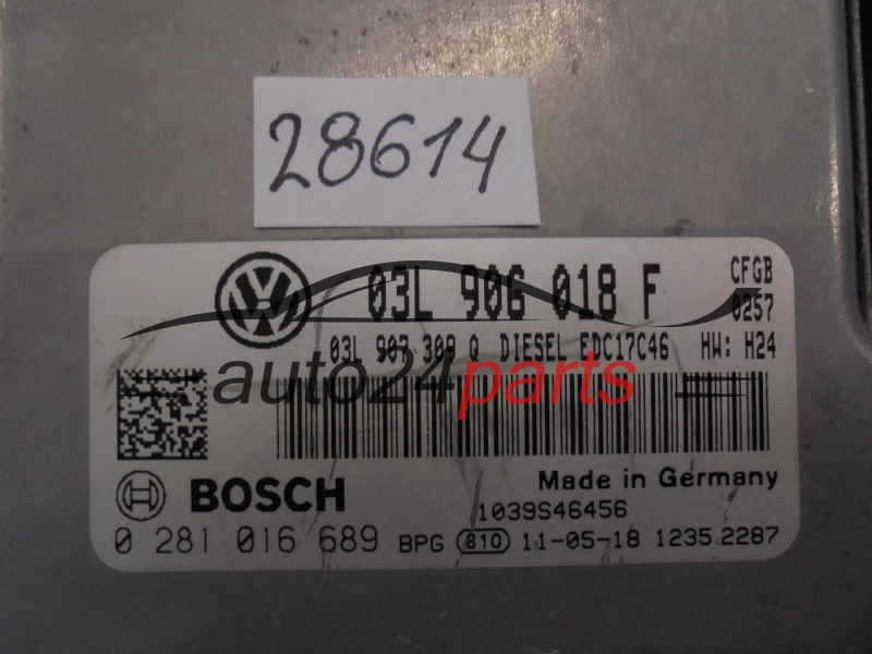 Sterownik silnika VOLKSWAGEN 0281016689 03L906018F EDC17C46 - 28614