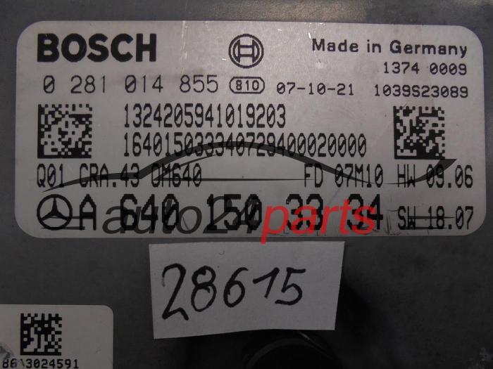 KOMPUTER STEROWNIK SILNIKA MERCEDES BENZ 0281014855 A6401503334 CRA.43