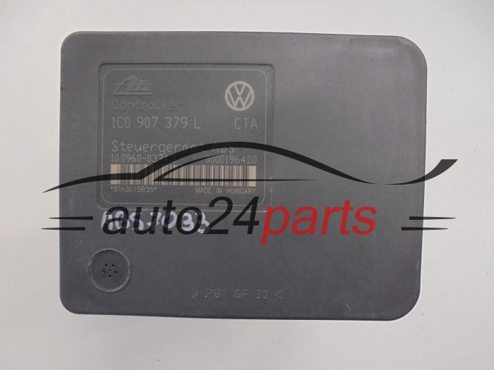 Bomba ABS y centralita AUDI VOLKSWAGEN SEAT SKODA 1J0 614 117 G, 1J0614117G, ATE 10.0206-0077.4, 10020600774, 1C0 907 379 L, 1C0907379L, 10.0960-0334.3, 10096003343