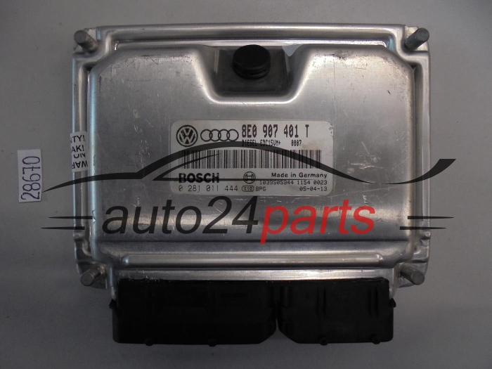 KOMPUTER STEROWNIK SILNIKA VW VOLKSWAGEN PASSAT 2.5 TDI BOSCH 0 281 011 444, 0281011444, 8E0 907 401 T, 8E0907401T, EDC15VM+