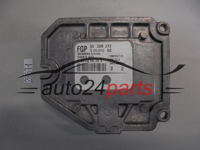 KOMPUTER STEROWNIK SILNIKA OPEL ASTRA VECTRA SIGNUM ZAFIRA 1.8 Z18XE SIEMENS VDO 5WK9 443, 5WK9443, FGP 55 559 272, 55559272