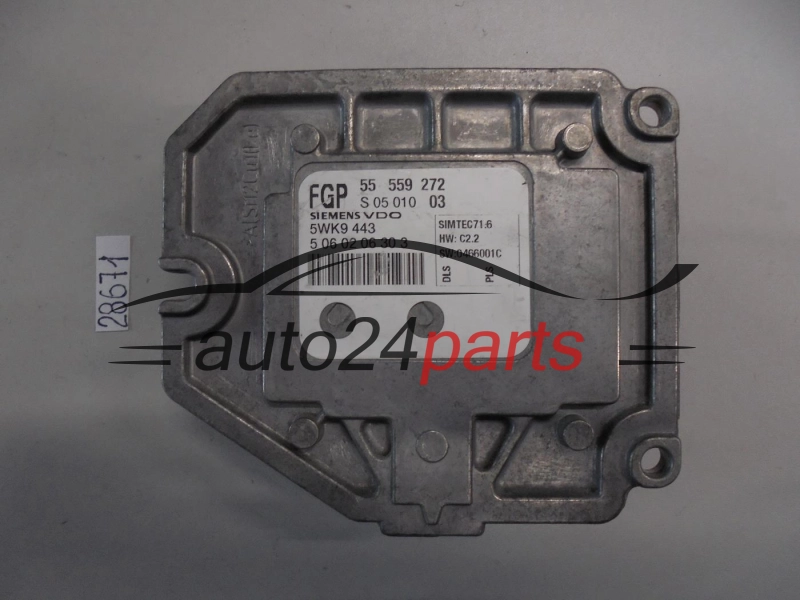 KOMPUTER STEROWNIK SILNIKA OPEL ASTRA VECTRA SIGNUM ZAFIRA 1.8 Z18XE SIEMENS VDO 5WK9 443, 5WK9443, FGP 55 559 272, 55559272