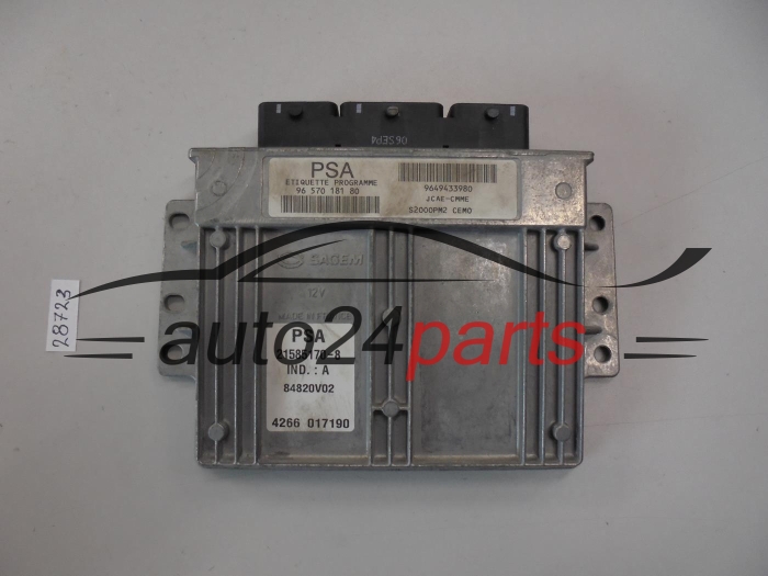 KOMPUTER STEROWNIK SILNIKA CITROEN C2 C3 1.4 Sagem 21585170-8 A, 215851708A, PSA 96 570 181 80, 9657018180, 9649433980