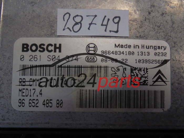 Sterownik silnika PEUGEOT 0261S04374 9665248580 MED17.4 - 28749