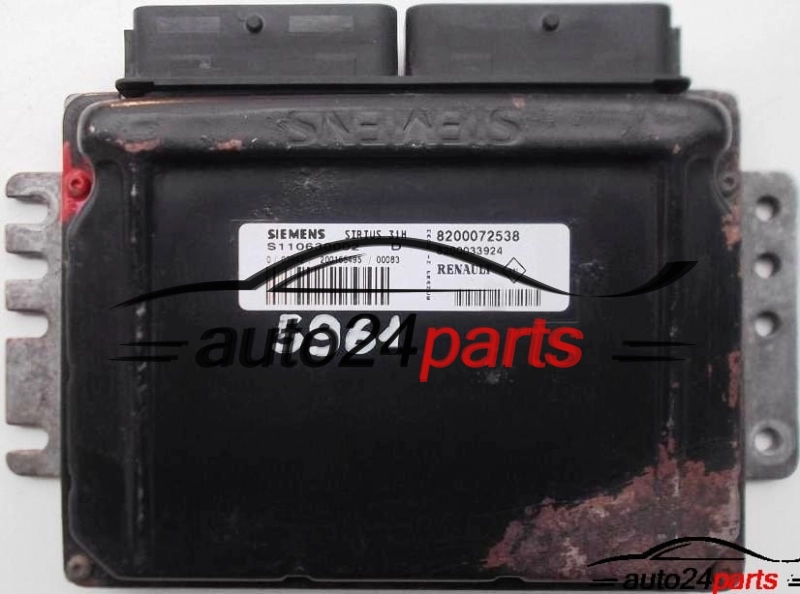 KOMPUTER STEROWNIK SILNIKA RENAULT MEGANE 2.0 16 V SIEMENS S110630002D, 8200072538, 8200033924
