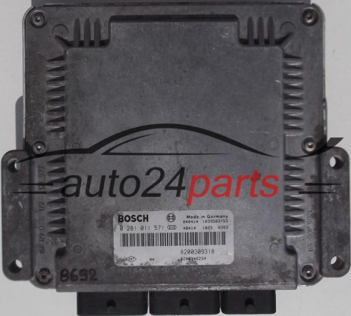KOMPUTER STEROWNIK SILNIKA RENAULT LAGUNA 2.2 DCI BOSCH 0 281 011 571,  8200309318