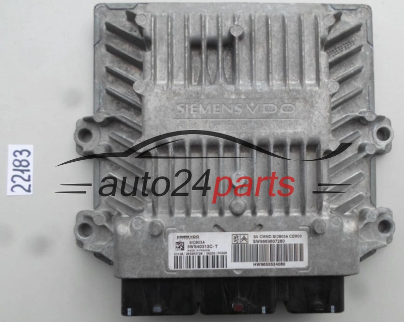 KOMPUTER STEROWNIK SILNIKA CITROEN PEUGEOT 2.0 HDI 5WS40313C-T, 5WS40313CT, 9663607280, 9655534080, SID803A