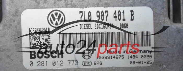 KOMPUTER STEROWNIK SILNIKA VW VOLKSWAGEN TOUAREG 3.0 TDI BOSCH 0 281 012 773, 0281012773, 7L0 907 401 B, 7L0907401B, EDC16CP34