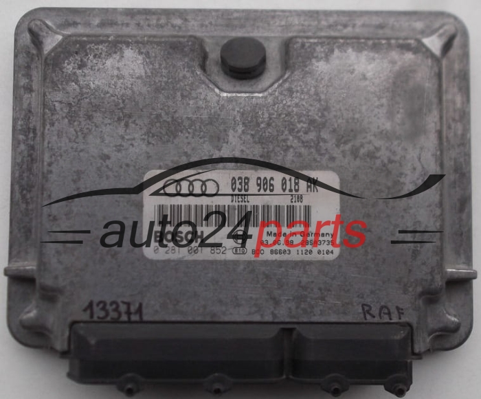 KOMPUTER STEROWNIK SILNIKA VOLKSWAGEN AUDI A3 BOSCH 0 281 001 852, 0281001852, 038 906 018 AK, 038906018AK, 28SA3735