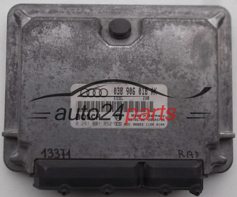 KOMPUTER STEROWNIK SILNIKA VOLKSWAGEN AUDI A3 BOSCH 0 281 001 852, 0281001852, 038 906 018 AK, 038906018AK, 28SA3735
