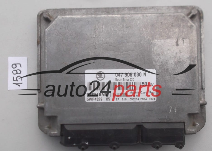 KOMPUTER STEROWNIK SILNIKA SKODA FELICJA 1.3 047906030N, 047 906 030 N, SIEMENS 5WP4329 05, BENZIN SIMOS 23D 