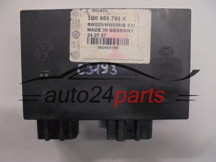 CENTRALKA MODUL STEROWNIK KOMFORTU VOLKSWAGEN SEAT SKODA 3B0 959 796 K, 3B0959796K