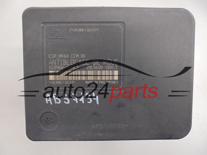 ABS POMPA I STEROWNIK PEUGEOT 9664383780, 10.0206-0371.4, 10020603714, 10.0960-1198.3, 10096011983