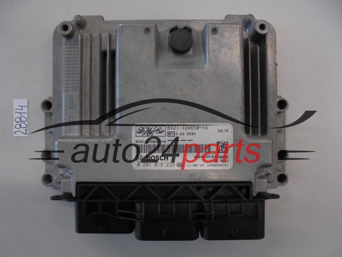 KOMPUTER STEROWNIK SILNIKA FORD FIESTA 1.4 TDCI BOSCH 0 281 018 239, 0281018239, FoMoCo BV21-12A650-YA, BV2112A650YA, DZL7S