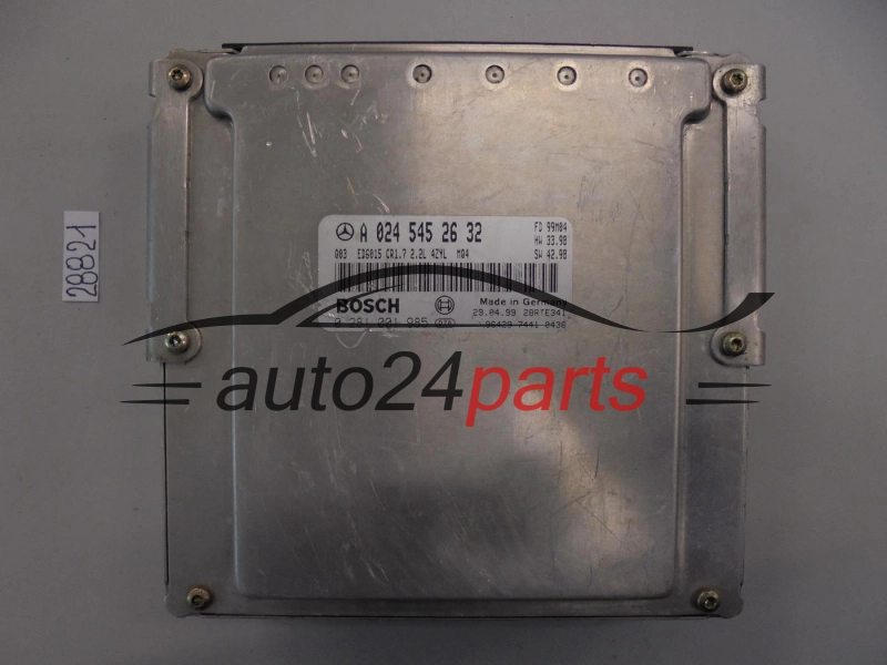 KOMPUTER STEROWNIK SILNIKA MERCEDES VITO 2.2 CDI BOSCH 0 281 001 985, 0281001985, A 024 545 26 32, 0245452632, A0245452632 , CR1.7