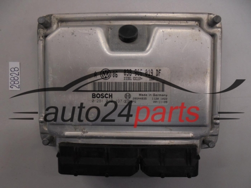 KOMPUTER STEROWNIK SILNIKA VW VOLKSWAGEN GOLF 1.9 TDI 038906019DF, 038 906 019 DF BOSCH 0281010497, 0 281 010 497 DIESEL EDC15P