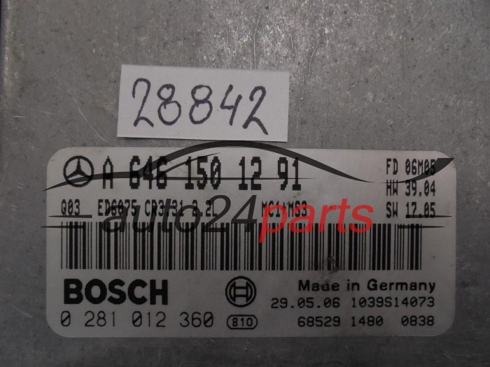 KOMPUTER STEROWNIK SILNIKA MERCEDES BENZ A6461501291 0281012360 CR3.31