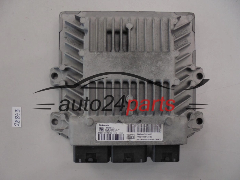 KOMPUTER STEROWNIK SILNIKA CITROEN PEUGEOT 2.0 HDI CONTINENTAL 5WS40899A-T, 5WS40899AT, SW 9667115080, HW 9661642180, SID803A
