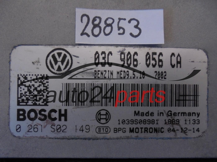 KOMPUTER STEROWNIK SILNIKA VOLKSWAGEN 0261S02149 03C906056CA MED9.5.10
